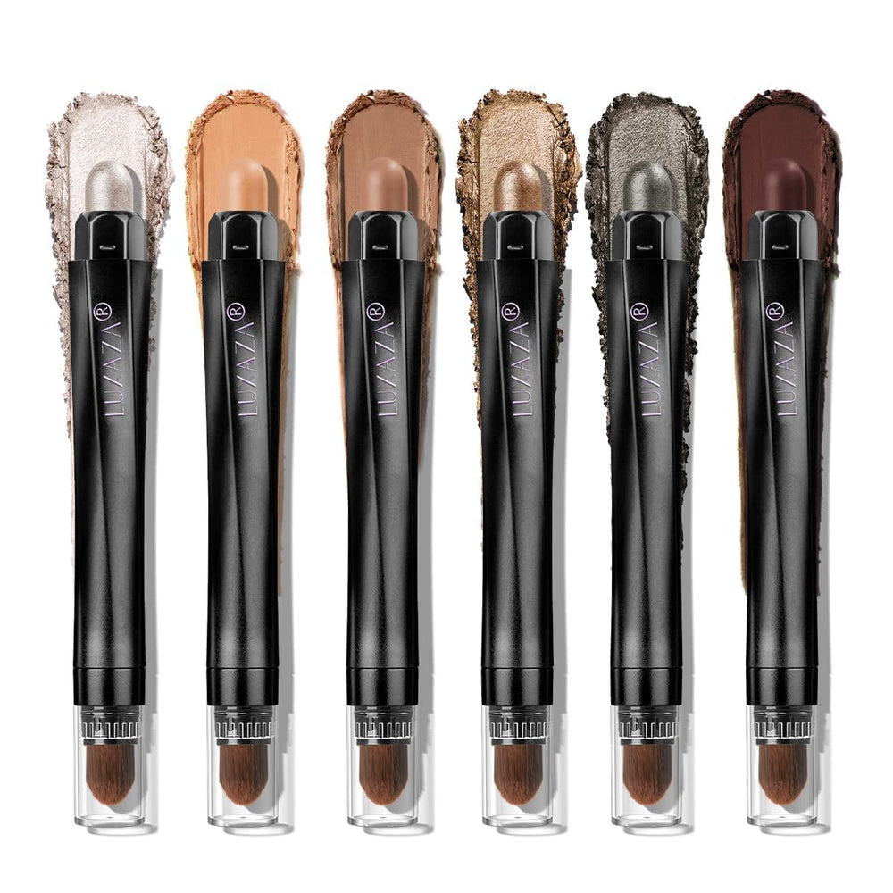 LUXAZA PRO neutral brown eyeshadow stick soft glide for effortless blending.