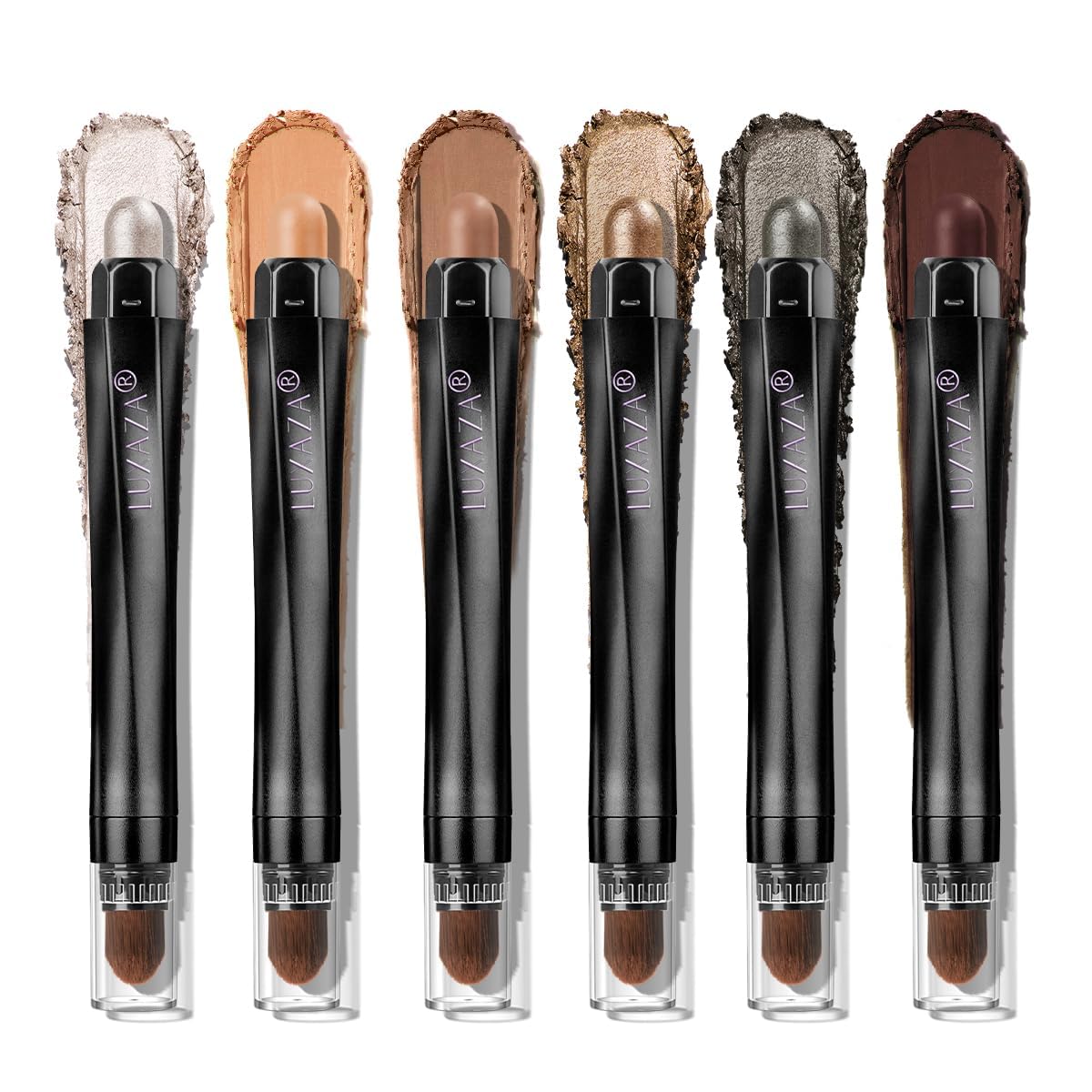 LUXAZA PRO neutral brown eyeshadow stick soft glide for effortless blending.