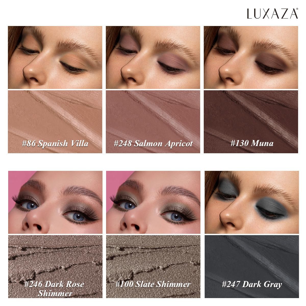 LUXAZA PRO neutral eyeshadow-stick hexagonal tube for comfortable grip