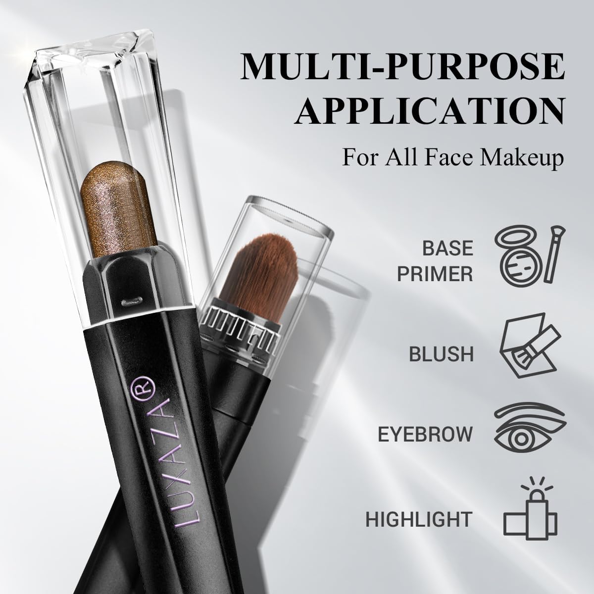 Luxaza Pro compact set fits into your makeup bag for on-the-go touch-ups.