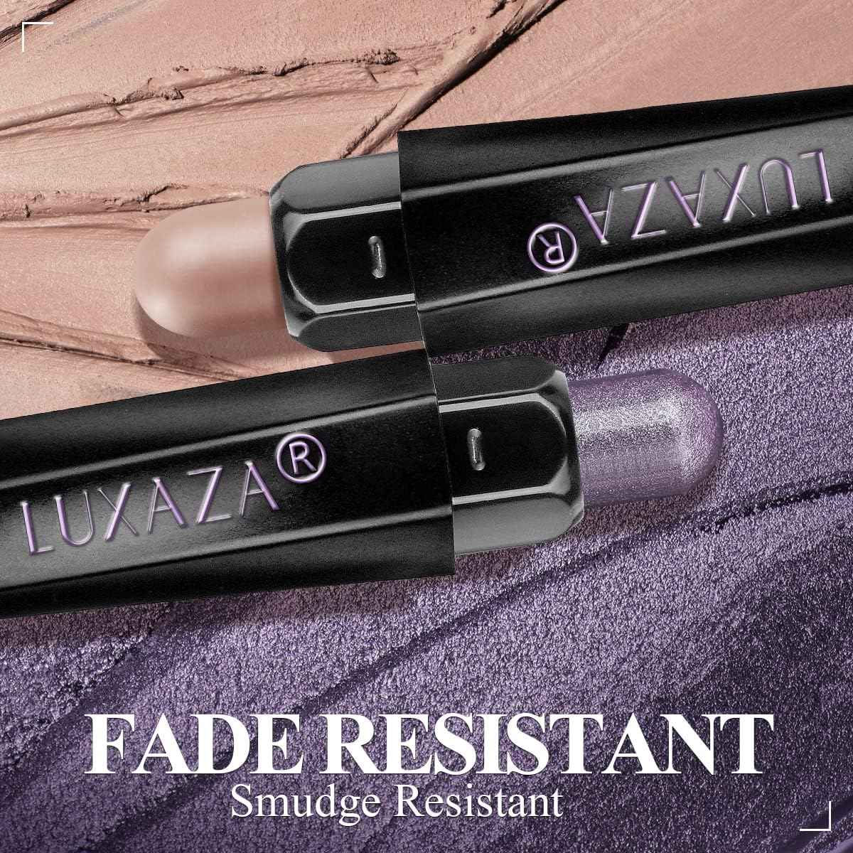 LUXAZA PRO neutral shades palette displays shimmer and matte creams for daily looks.