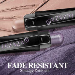 LUXAZA PRO neutral shades palette displays shimmer and matte creams for daily looks.