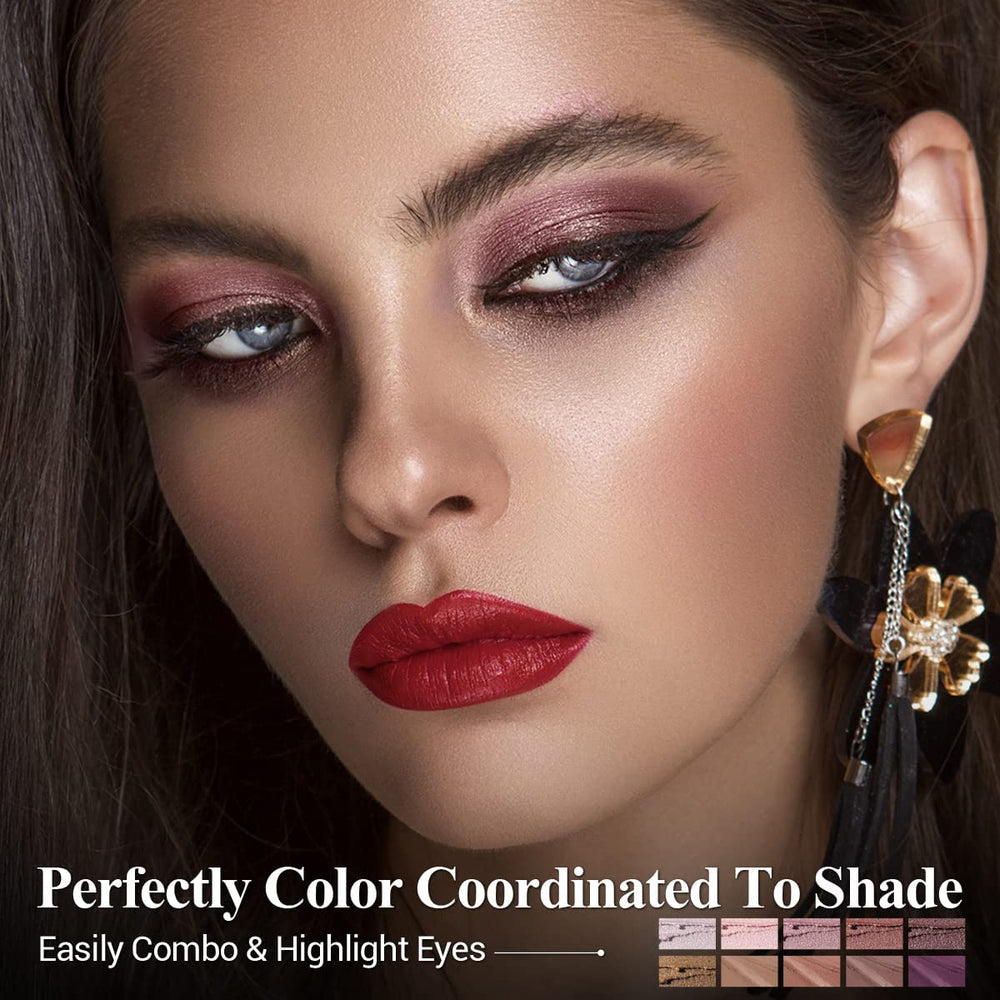 LUXAZA PRO Plum Eyeshadow Stick neutral palette swirls demonstrating versatile color coordination
