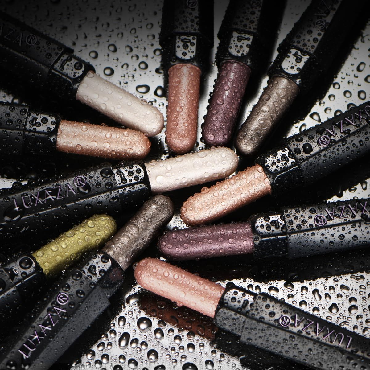 LUXAZA PRO Shimmer Eyeshadow Stick soft-cream texture glides without tugging for comfortable wear.