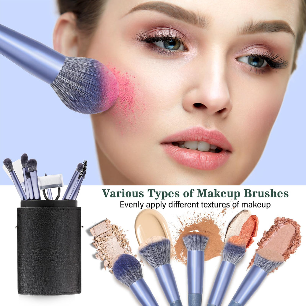 Luxbru makeup brush set with soft bristles for smooth blending and natural finish