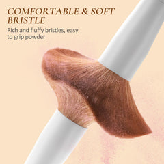 LUXBRU powder brush provides soft, flawless finish.
