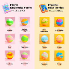 LUXDOUCE bath bombs colorful bubbles creating vibrant soak ambiance and skin-friendly fizz.