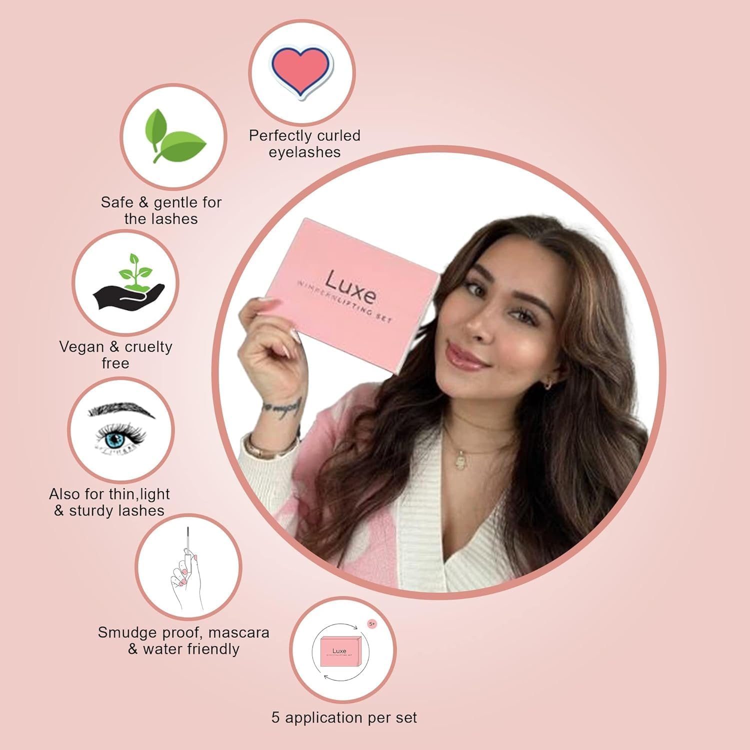 Luxe Cosmetics Luxe Lashlift application tools for precise at-home lamination