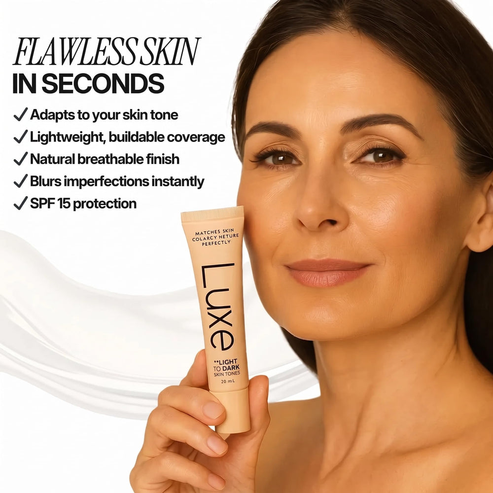 Luxe flatlay with makeup kit showing versatile routine-ready foundation