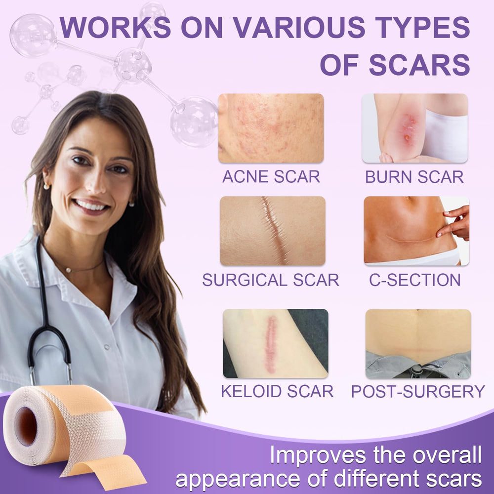 LUXEFUS silicone scar protective layer highlights moisture retention and barrier protection during healing