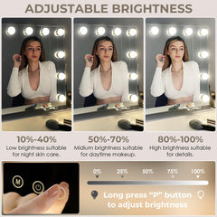 LuxeVue vanity mirror is AC-powered for reliable performance.