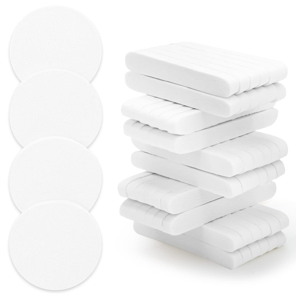 Luxiv compressed facial sponge packaging highlights the 120-piece set for easy skincare.