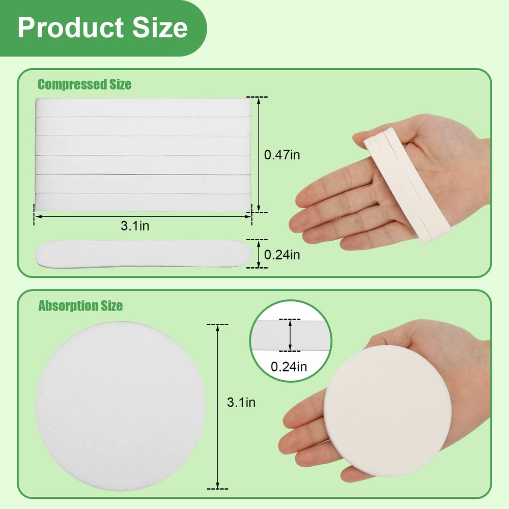 Luxiv compressed sponge water absorption demo shows quick prep for cleansing.