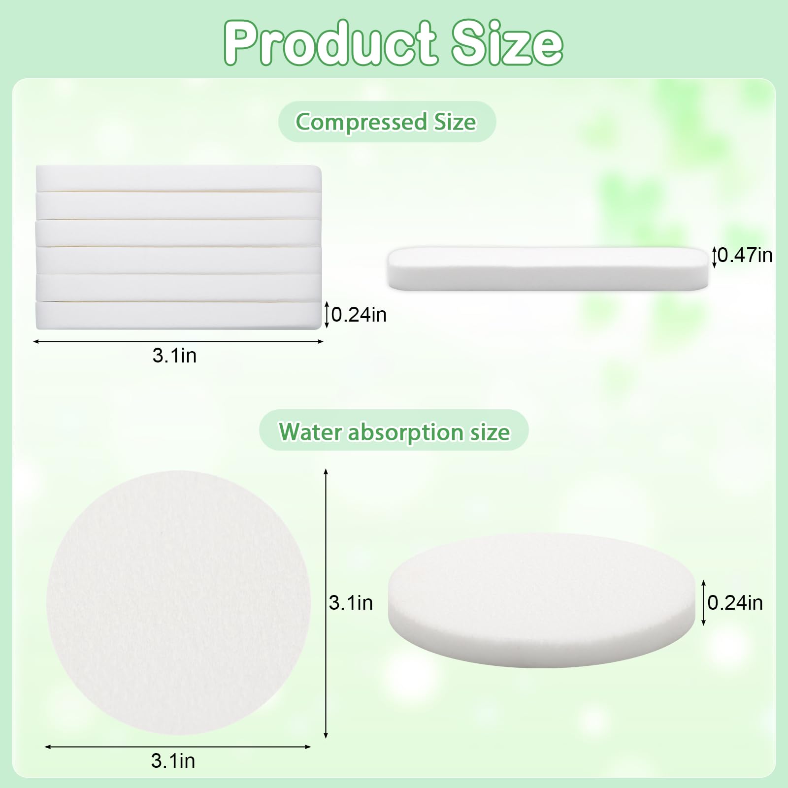 Luxiv compressed sponges before use show compact travel-friendly packaging.