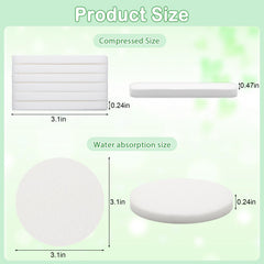 Luxiv compressed sponges before use show compact travel-friendly packaging.