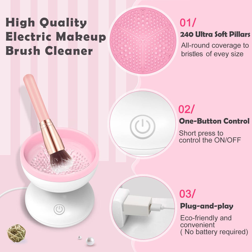 Luxiv brush cleaner with ultra soft silicone heads for gentle cleaning.