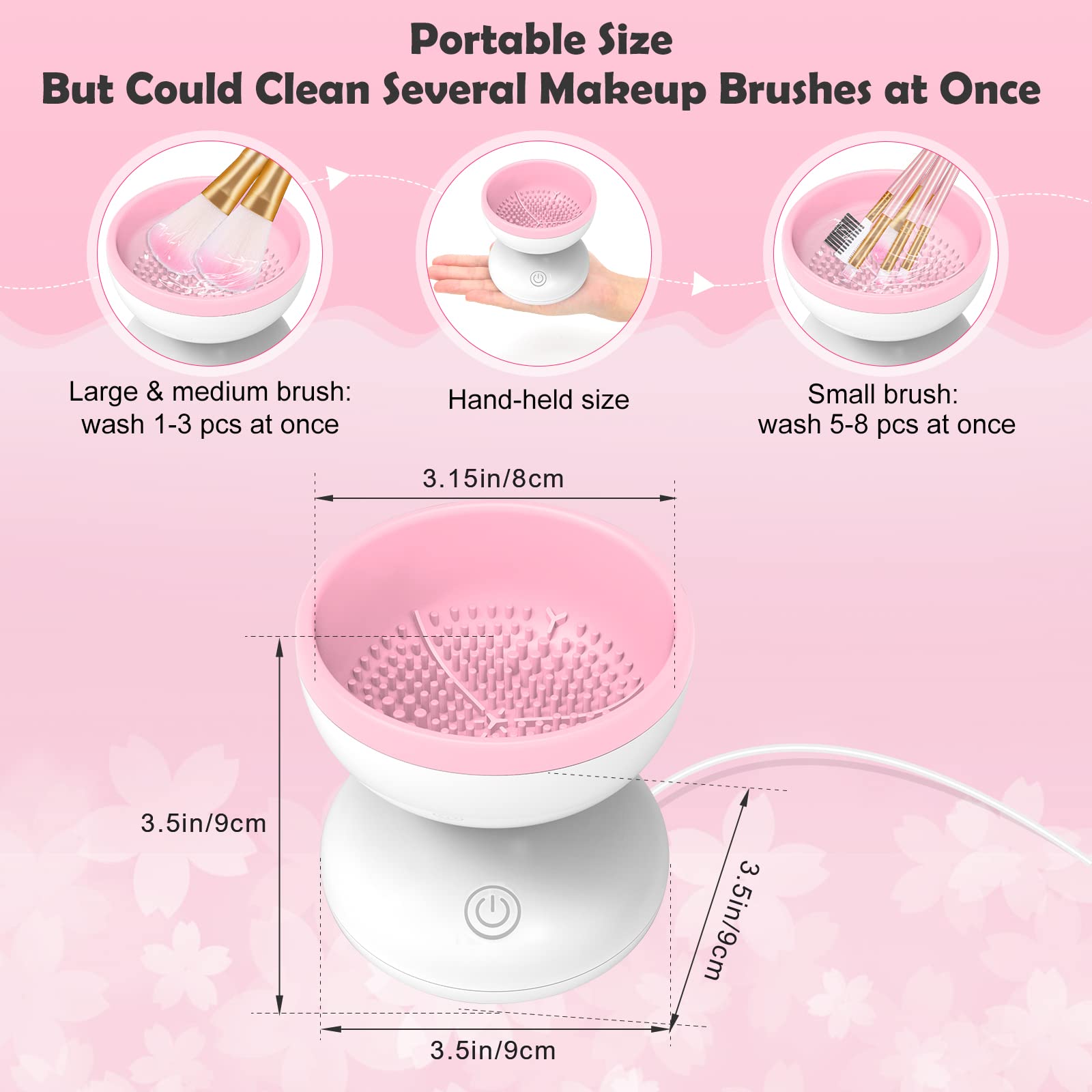Luxiv cleaner cleans various brushes including short and long types.