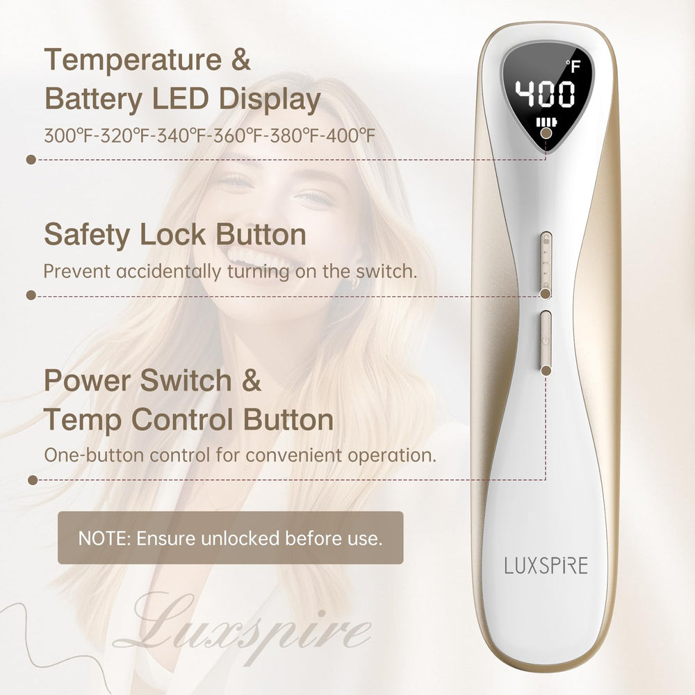 Luxspire cordless hair straightener brush travel-case ready for packing