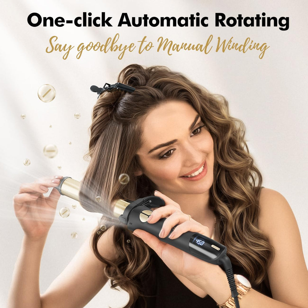 Luxspire rotating curler with 0.75-inch barrel for tight, defined ringlets.