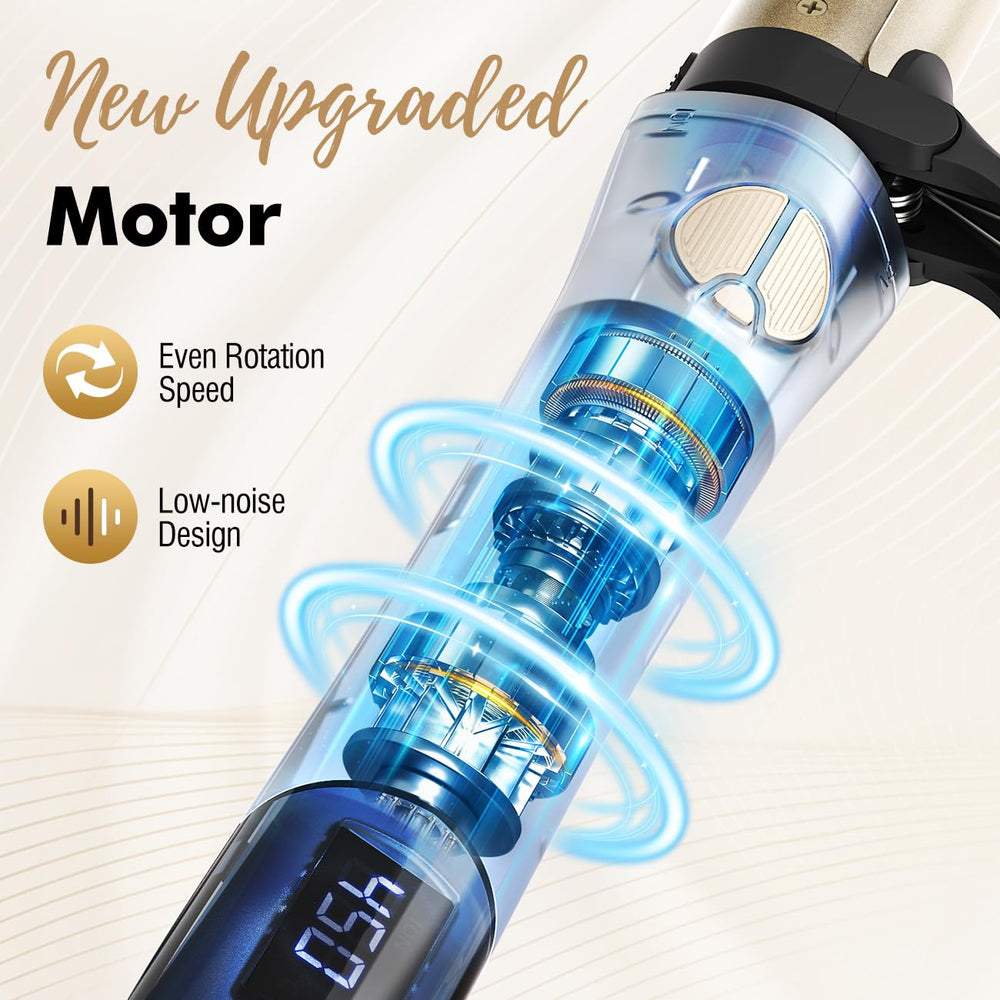 Luxspire rotating curler with 1.25-inch barrel for loose beachy waves.