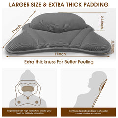LuxStep bath pillow's head-neck support helps comfortable neck alignment during soaks.