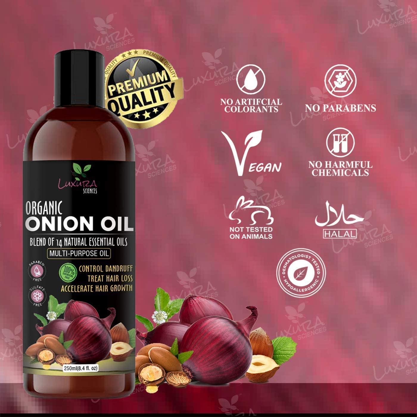 Luxura Sciences Aroma Natural, sin artificiales, experiencia agradable en rutina capilar.