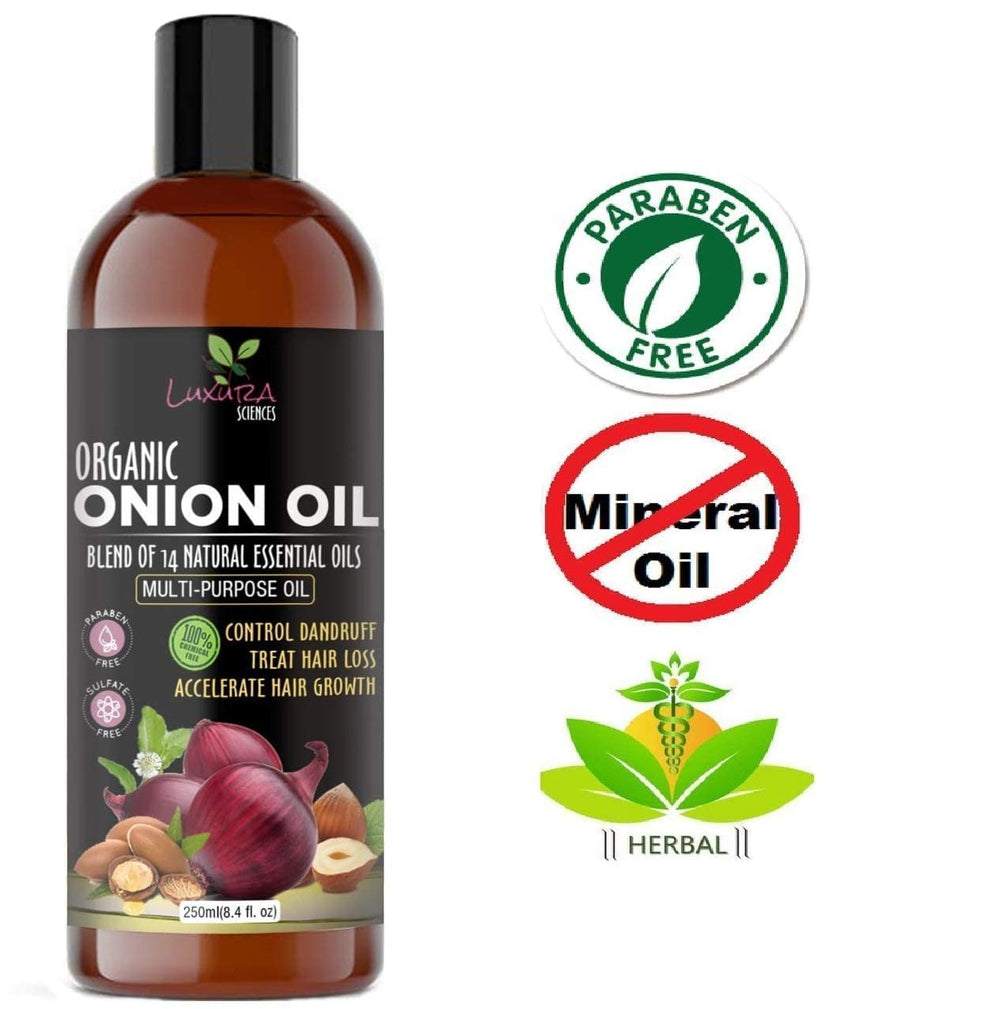 Luxura Sciences Organic Onion Oil close-up with natural fragrance
