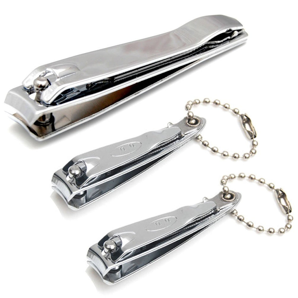Luxxii 3 Pack Nail Clippers Set with precise blades and non-slip grip for clean cuts.