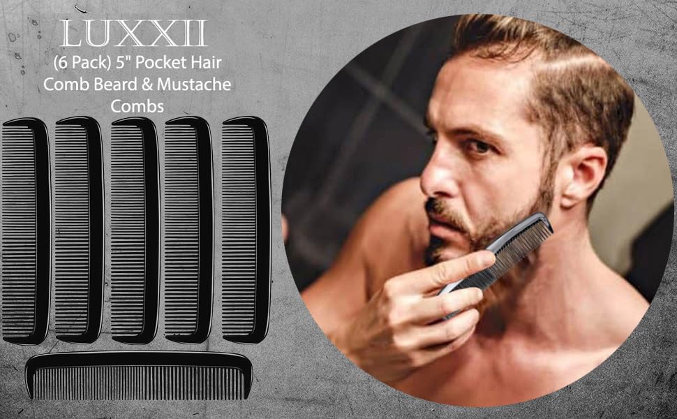 LUXXII mens-styling-comb-sideburns for clean lines and flexible grooming.