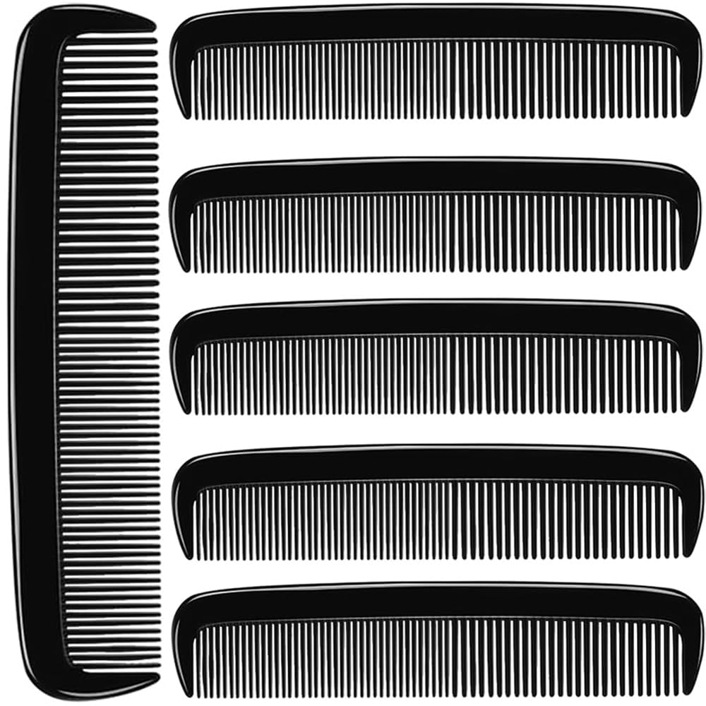 LUXXII pocket hair comb 5inch black for on-the-go styling and travel convenience.