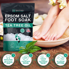 LV LAVINSO foot soak epsom salt bath softening dry skin