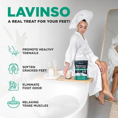 LV LAVINSO tea tree foot soak soaking feet after a long day