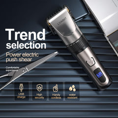 LVAINIT blades close-up highlights titanium fixed blade for precise, skin-friendly cuts.