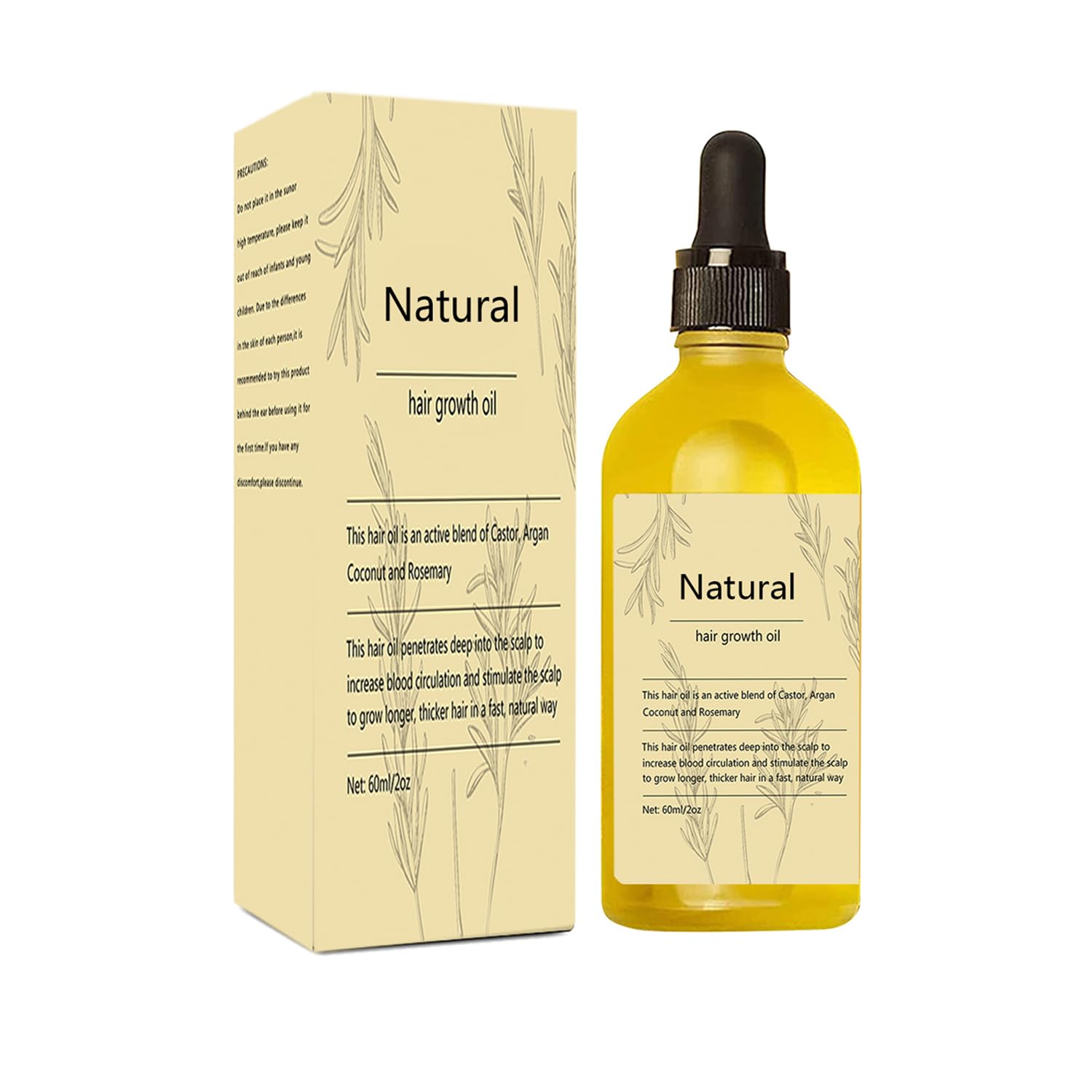 Lvjonya rosemary oil bottle pour for easy scalp application and targeted hair nourishment.