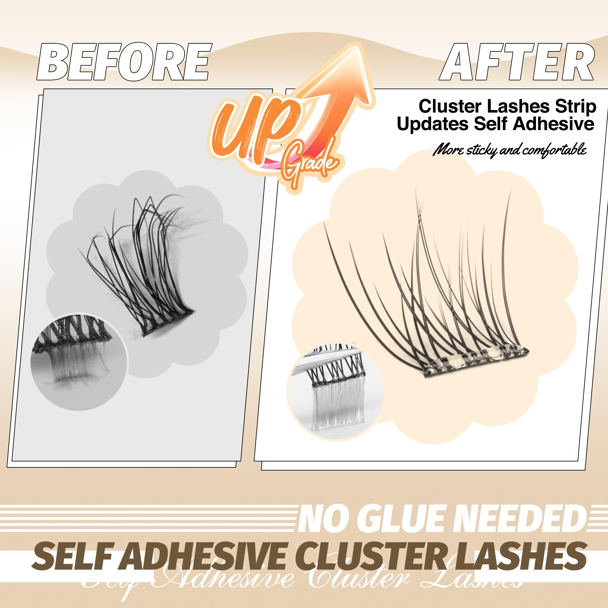 Lvmixwig natural wispy lash clusters blend with real lashes.