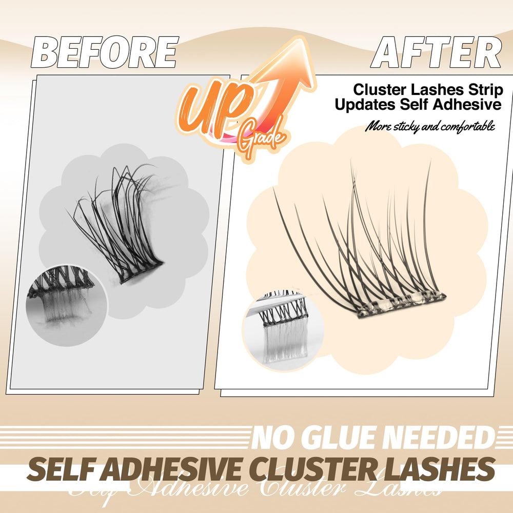 Lvmixwig natural wispy lash clusters blend with real lashes.