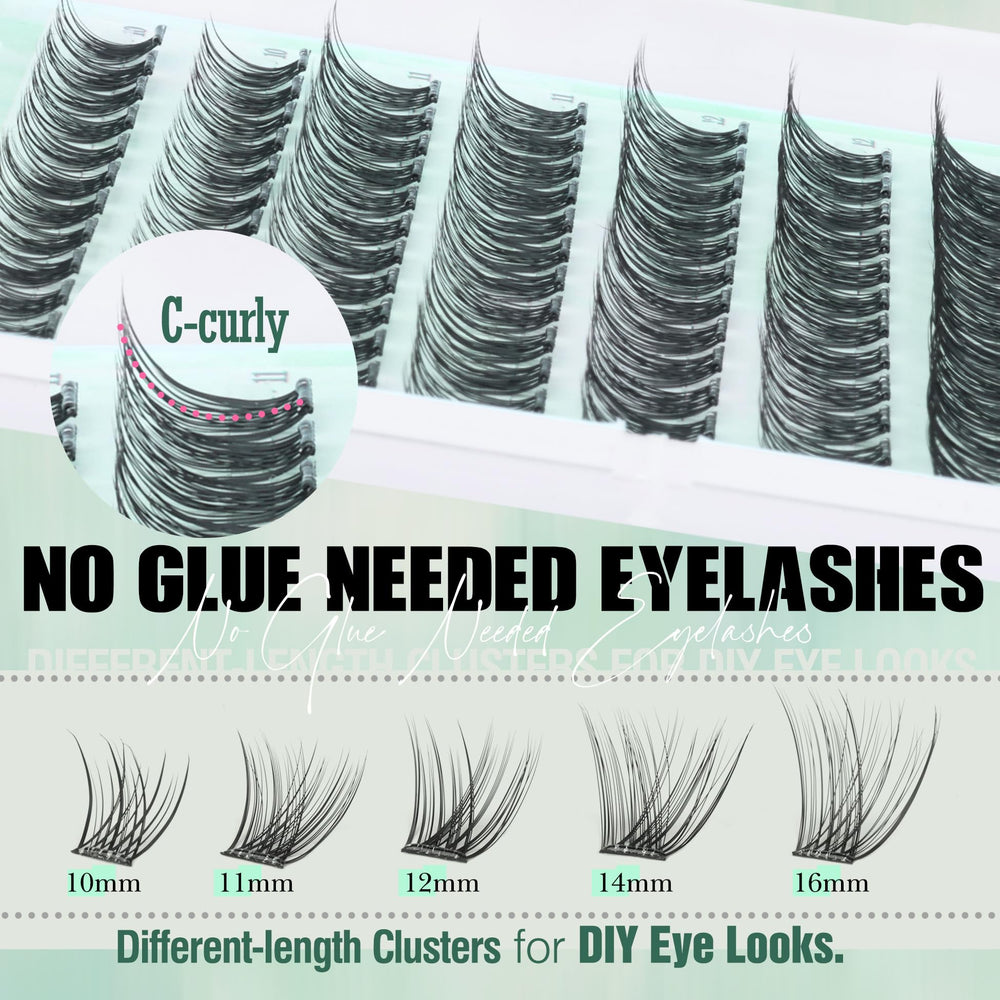 Lvmixwig wispy 10mm lash clusters closeup with natural curl for fluttery eyes