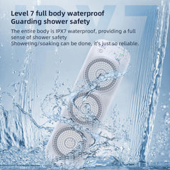 Lvrunben back scrubber with three brush heads delivering thorough exfoliation.
