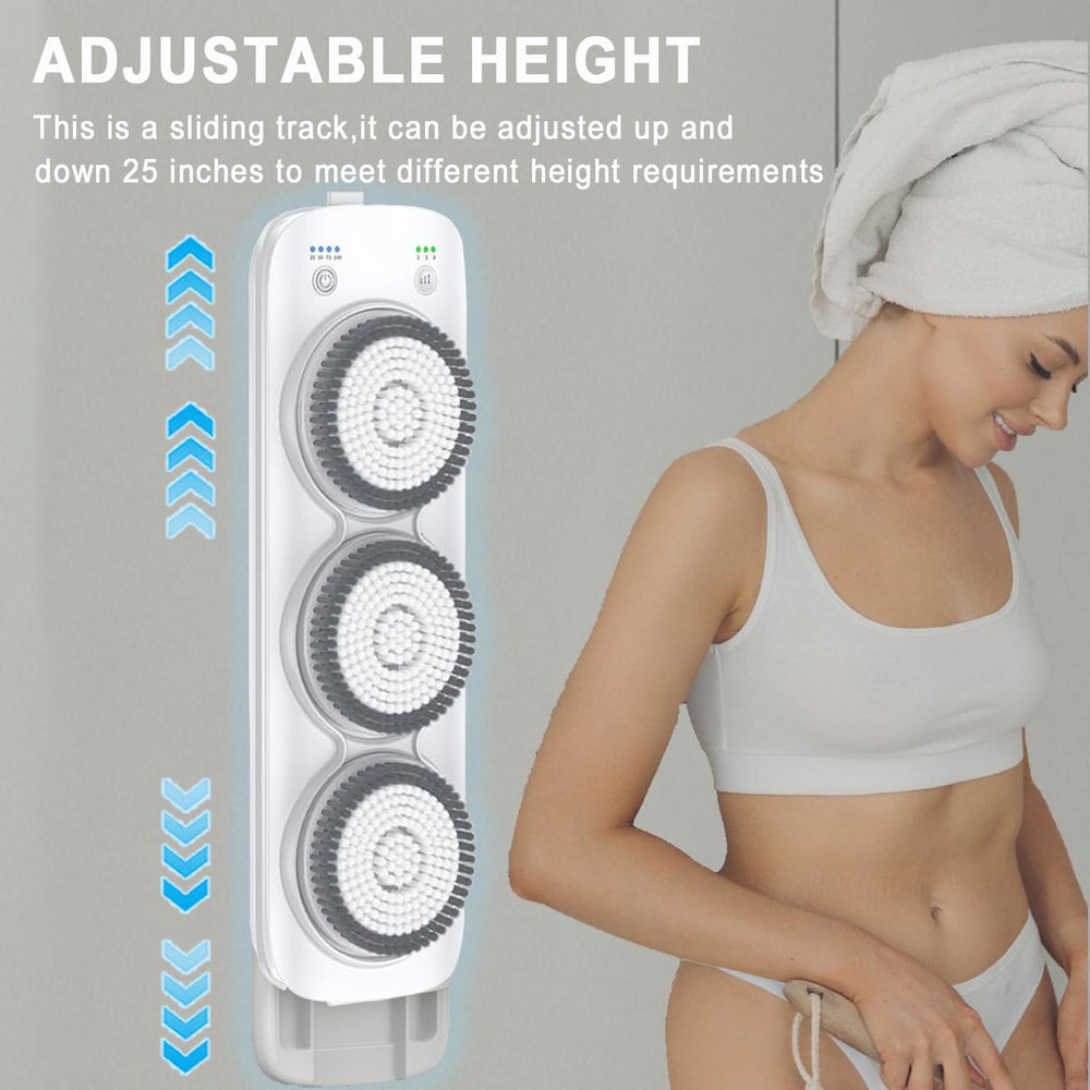 Lvrunben back scrubber IPX7 waterproof design for safe shower use.