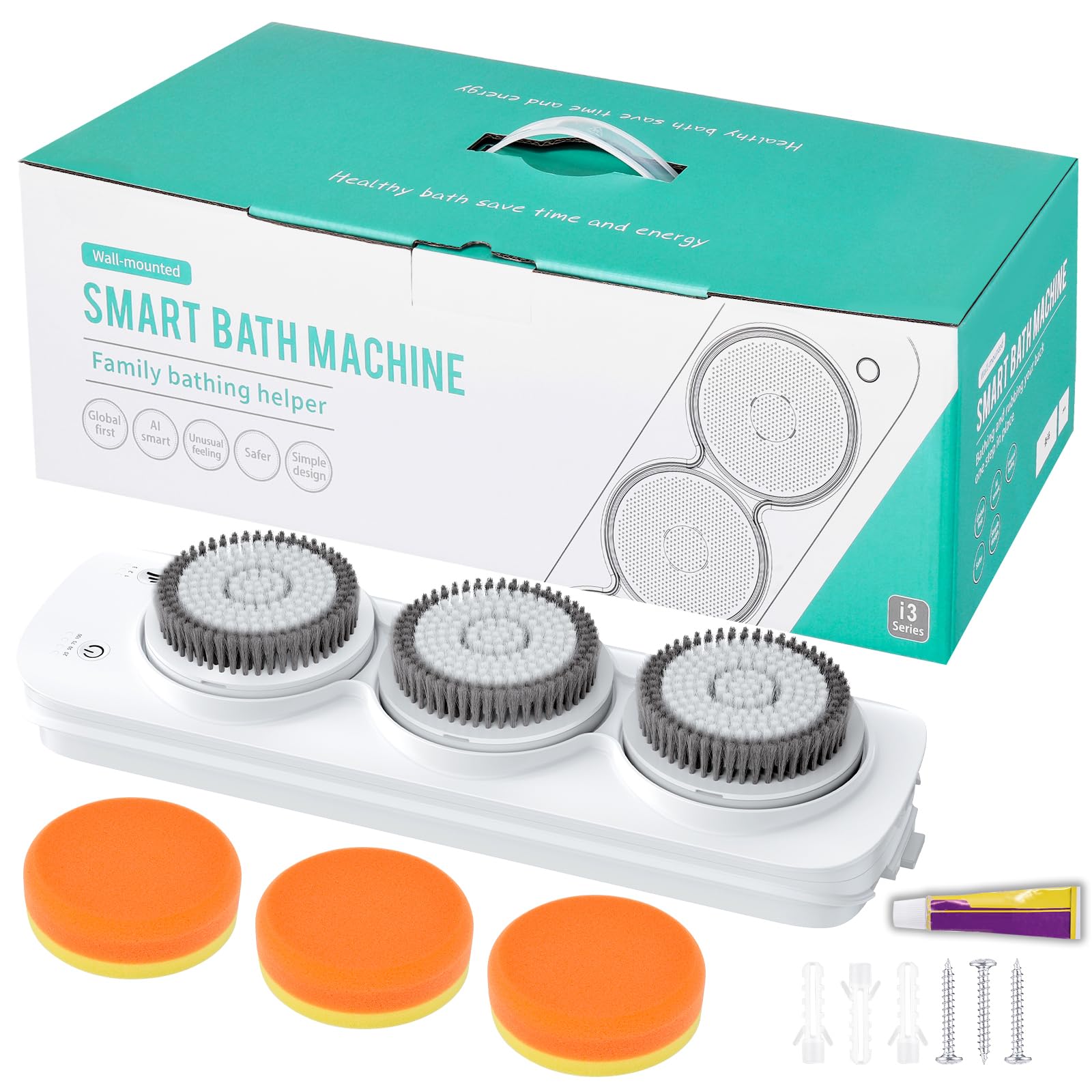 Lvrunben back scrubber skin-friendly design for sensitive to dry skin.
