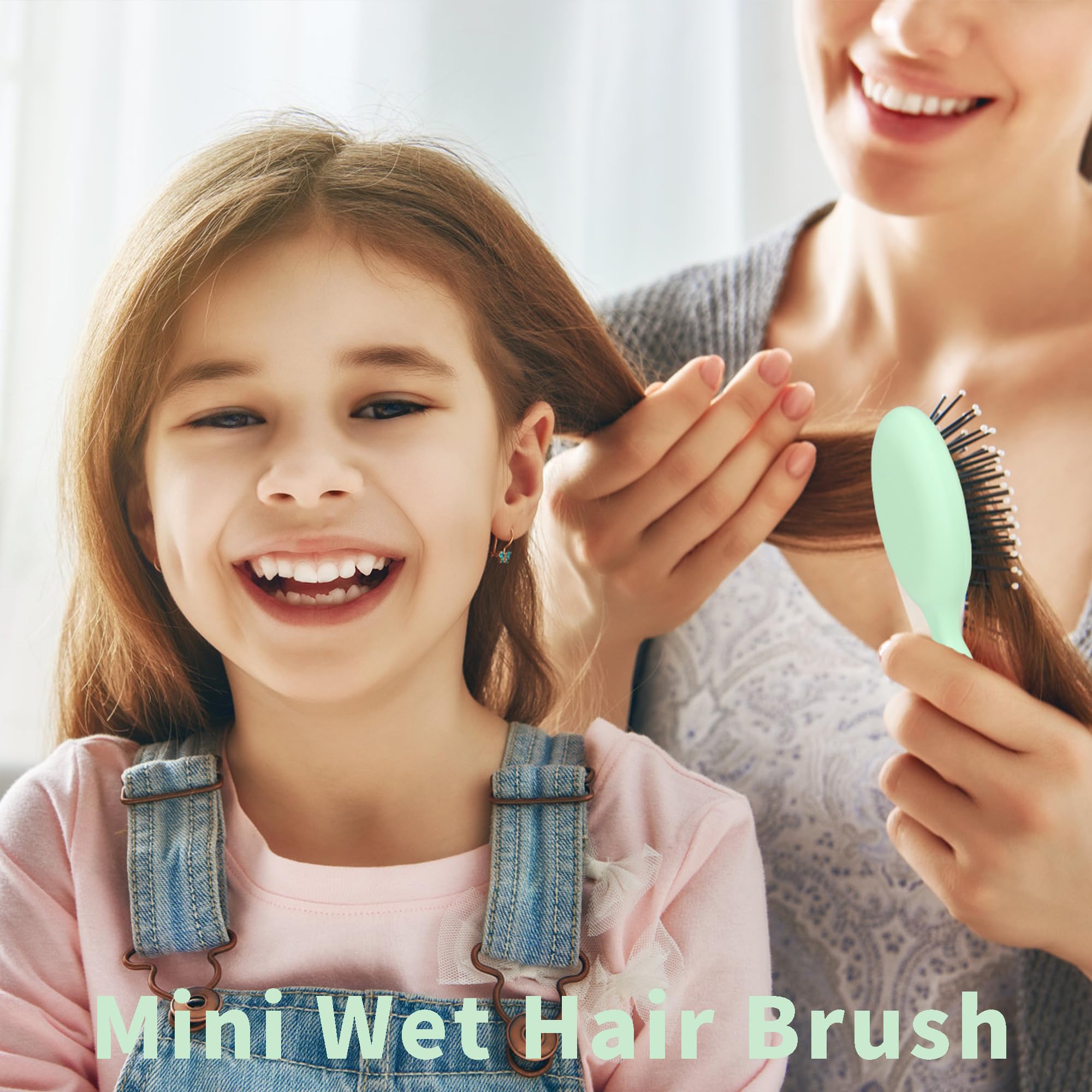 LVYOUIF mini hair brush mint green compact brush for travel