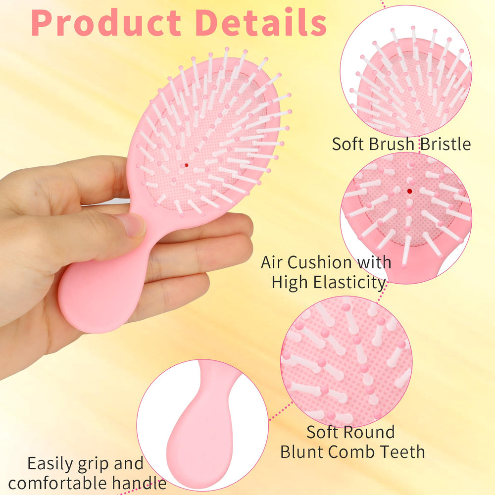 LVYOUIF mini hair brush orange detangler for on-the-go styling