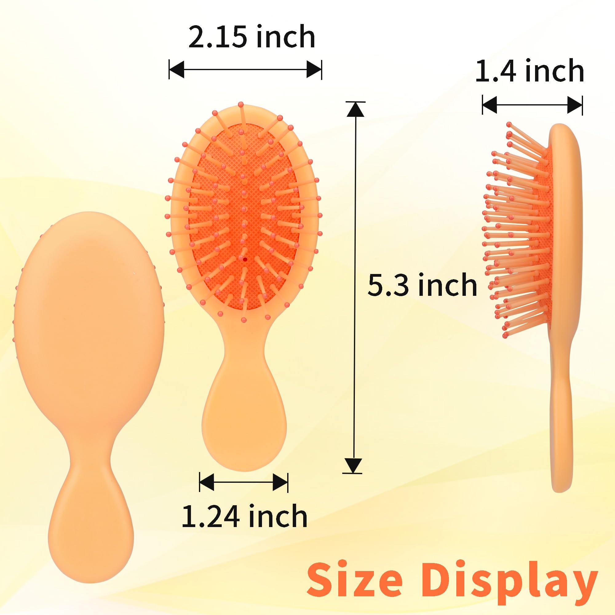 LVYOUIF mini hair brush purple smooth glide for wet or dry hair
