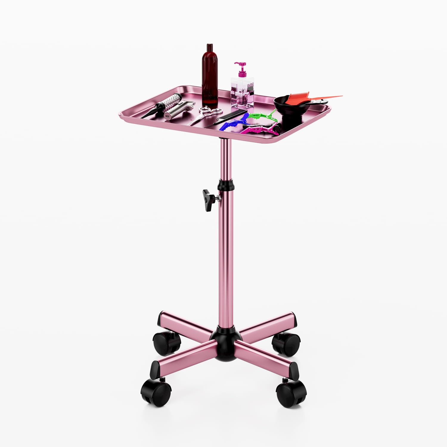 LWADALN salon tray cart compact footprint and stable base for organized workspace.