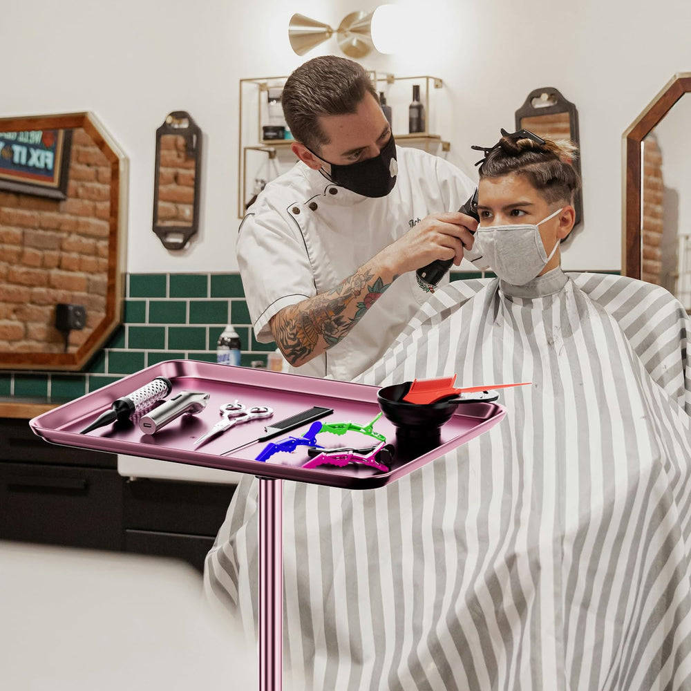 LWADALN salon tray cart metal construction reinforced for long-term stability and corrosion resistance.