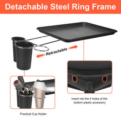 LWADALN tray cart with storage platform keeps essentials organized