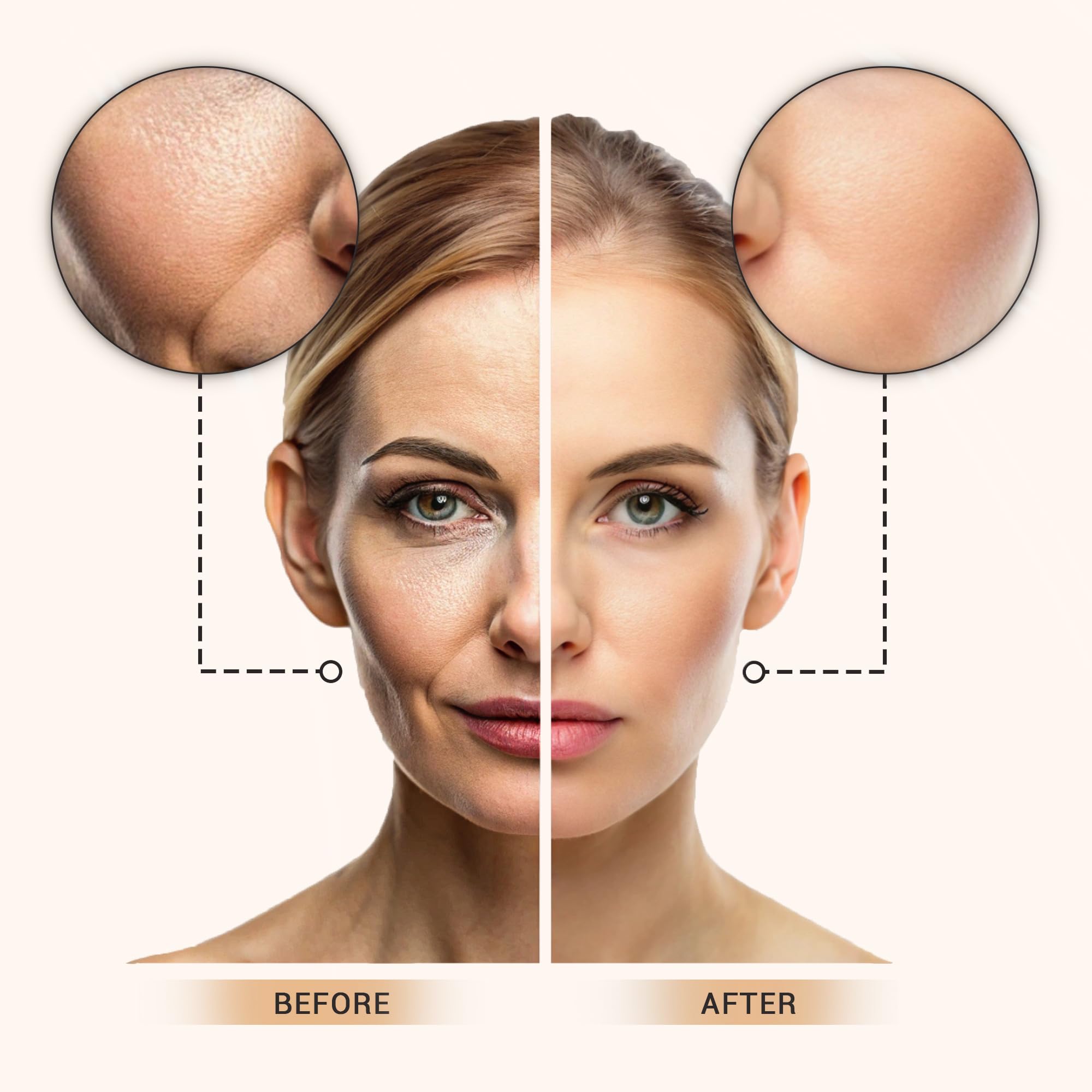 Flawless Radiance By Luxe Blend face swatch reveals color-infused coverage smooths pores.