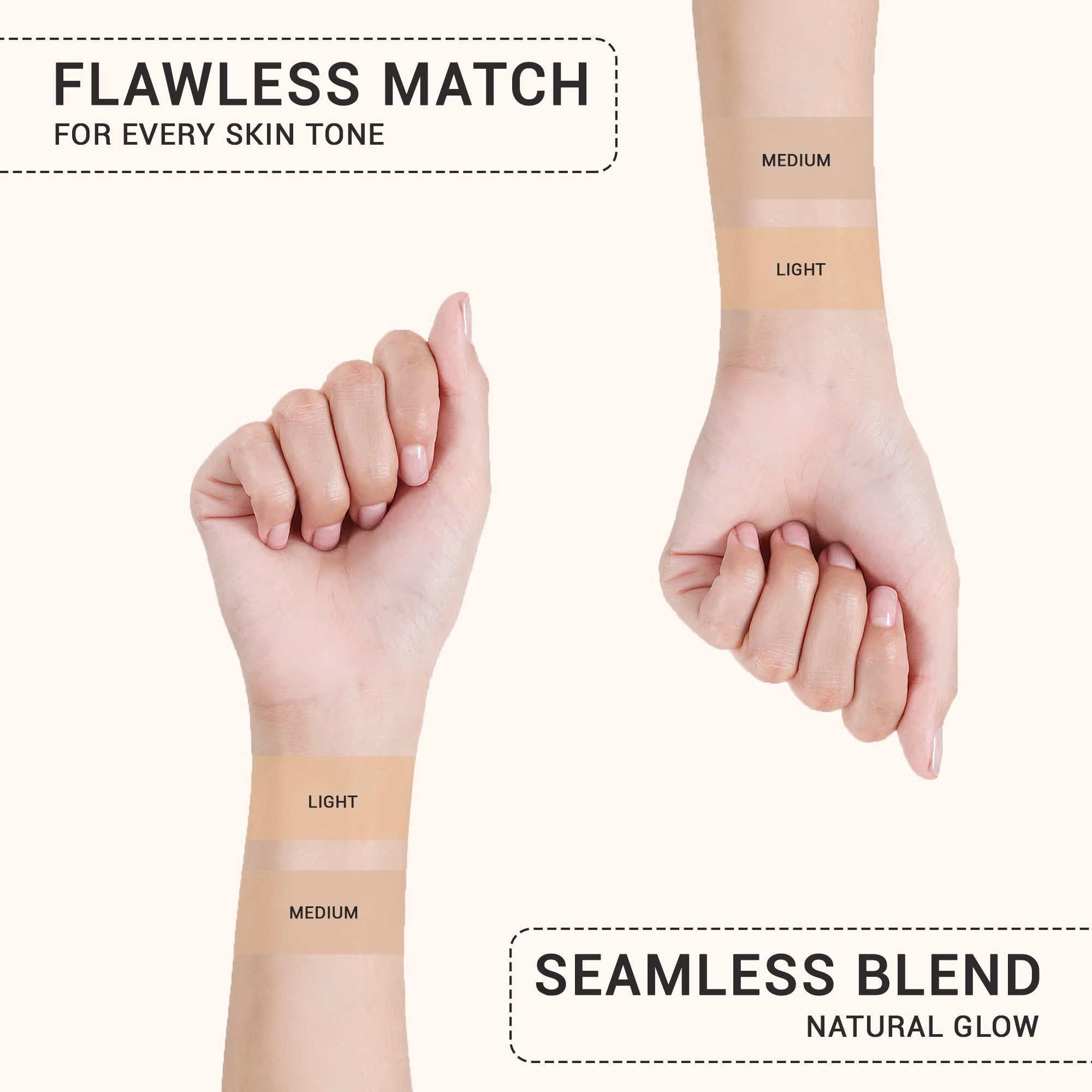 Flawless Radiance By Luxe Blend SPF50-tube enables on-the-go touch-ups with protection.