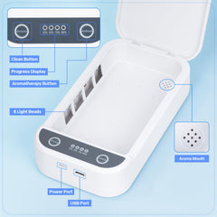 LXIANGN USB-powered cleaning box connected to a power source for on-the-go sanitizing