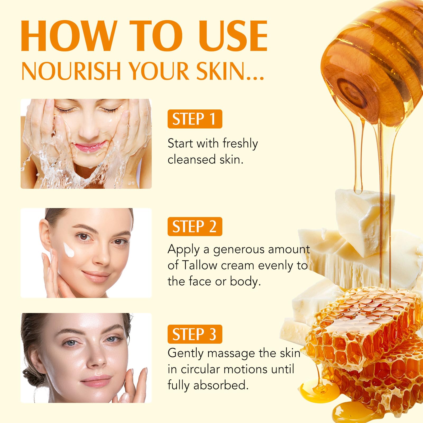 Lxitian fragrance-free beef-tallow care shown for sensitive skin
